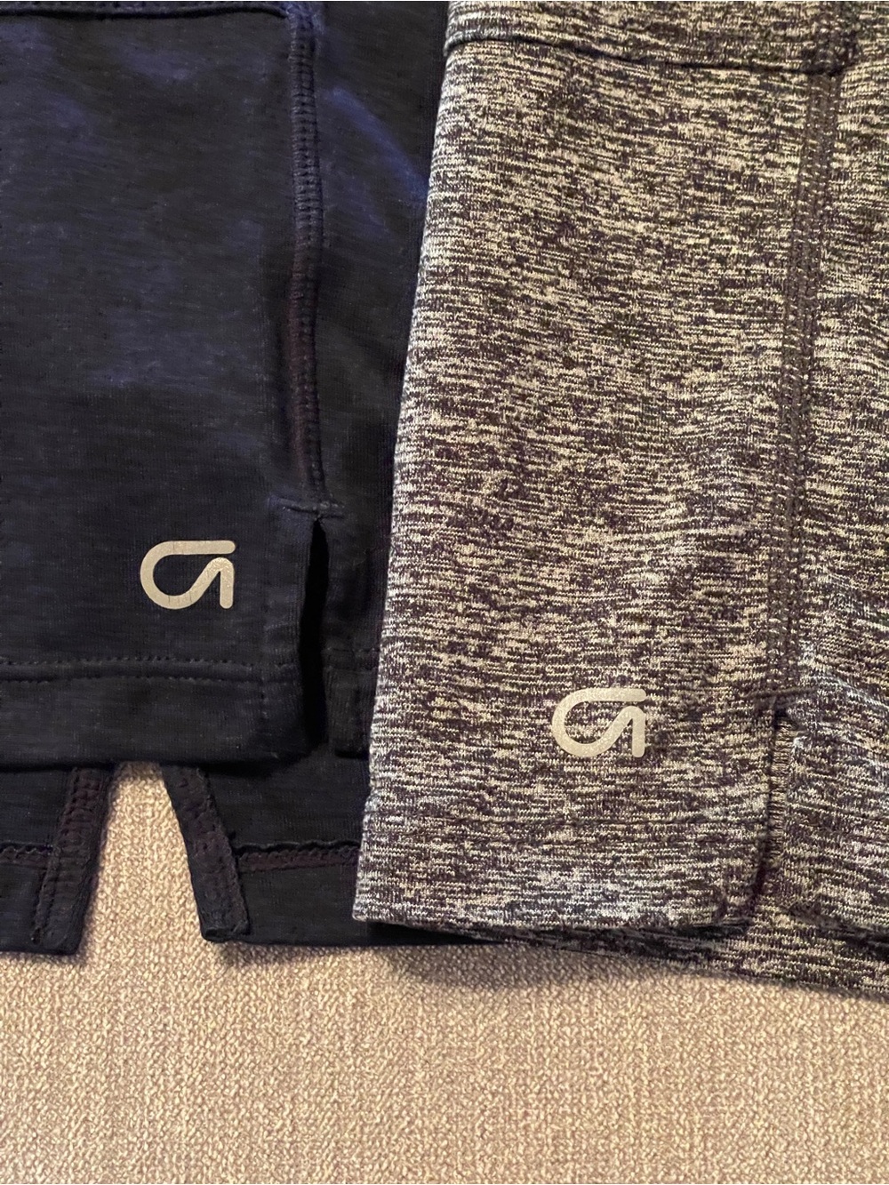 GAP Athletic Running Workout Shorts - Navy and Heather Gray - Picture 6 of 14